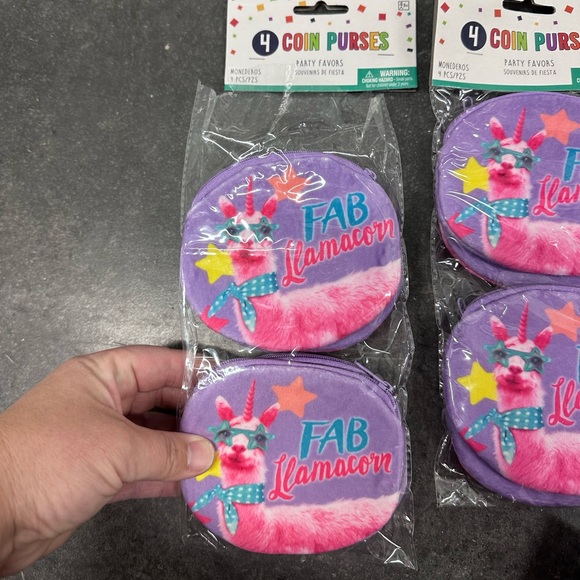 Set of 24 Llama Unicorn Coin Purse Party Favors - Picture 5 of 5